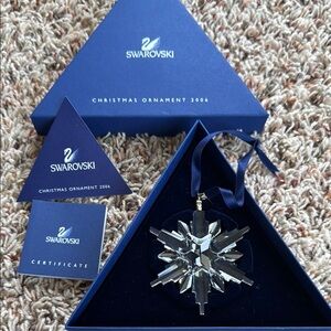 Swarovski Christmas Snowflake Ornament 2006 with COA